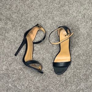 Black strappy stilettos